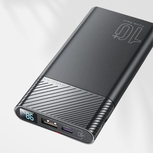 Power Bank Carga Rápida USB 10000 mAh, ideal para iPhone 15 y 14