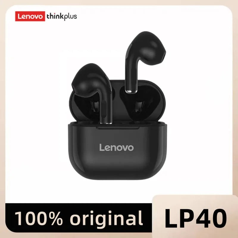 Auriculares Bluetooth LP40, dispositivo de audio Original con sonido envolvente, HIFI, TWS, micrófono, Control táctil, modo de reposo largo, movimiento, 5,0