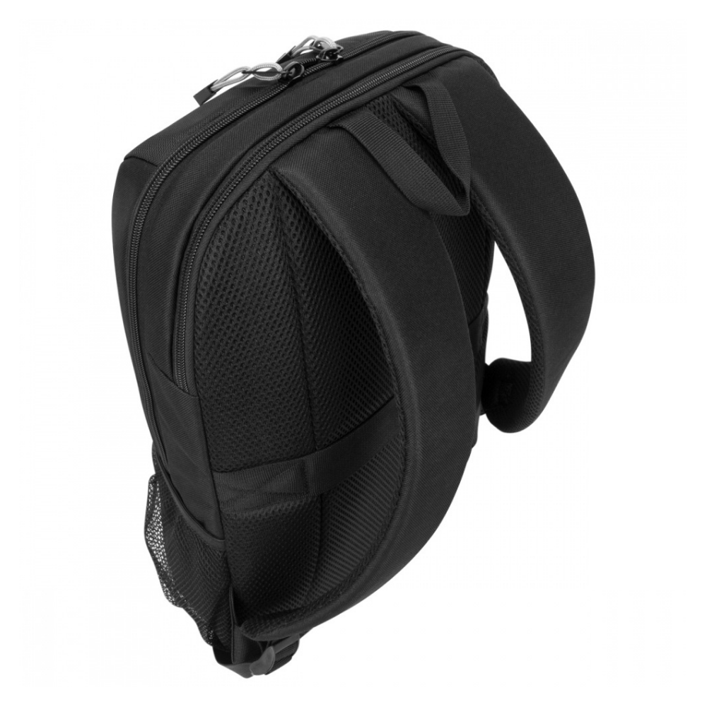 Mochila para Laptop, Mochila de 15.6 Pulgadas Color Negro, Dos bolsillos para botellas de agua, ligera y resistente al agua para viajes, delgada con soporte acolchado para la espalda