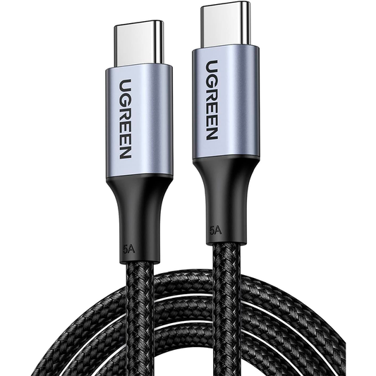 UGREEN Cable USB Tipo C a C 100W 20V 5A, Cable Carga Rápida Type C a C Compatible con MacBook Pro, MacBook Air, iPad Pro, Galaxy S22/21, iPhone 15, Galaxy Note 20/10, Huawei Mate P40/30/20, Lenvo, 1M